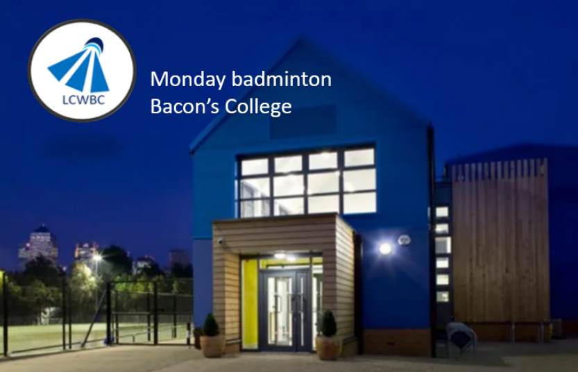 *No Monday badminton at Bacon's College activity image
