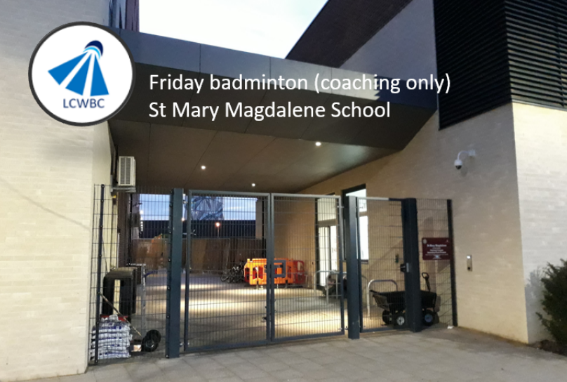 Friday badminton (coaching booking)
