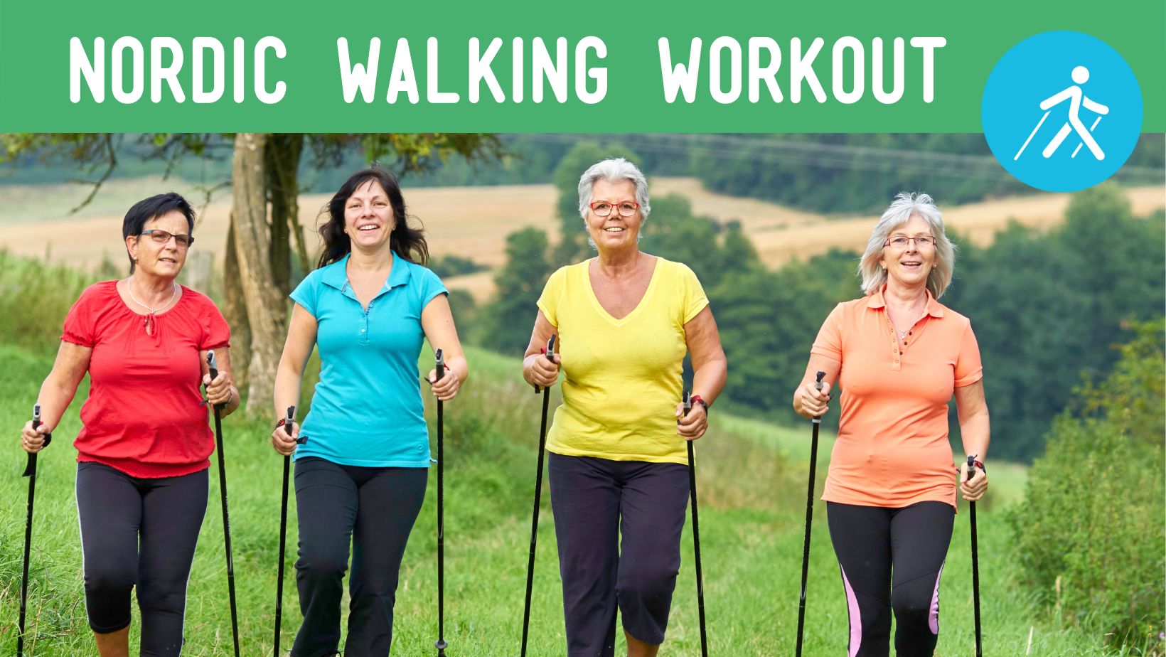 Nordic walking workout activity image